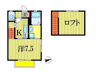 千葉県市川市北方1【アパート】の間取り