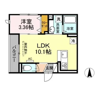エクセリア田柄【3階】の間取り