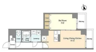 1LDKの間取り画像