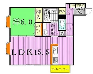 ランドフォレスト南柏【3階】の間取り