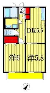 ローズハイム船橋宮本A棟【1階】の間取り
