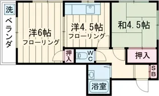野中ハイツ【3階】の間取り