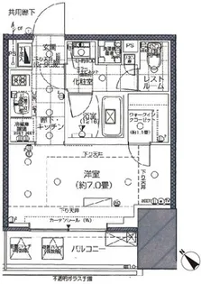 ピアース赤坂【7階】の間取り