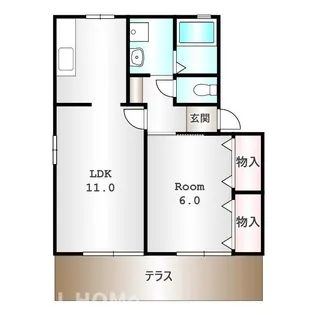 群馬県高崎市倉賀野町【アパート】の間取り