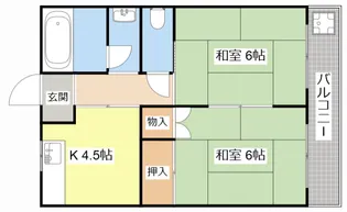 湖琴マンション【1階】の間取り