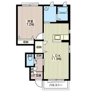 ストローハットG【1階】の間取り