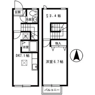 リースランド向中野 Aの間取り