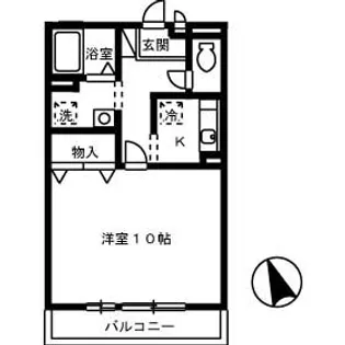 ヴィーア ジラソーレ B棟【2階】の間取り