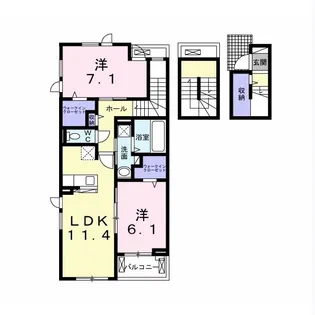 シンシア【3階】の間取り
