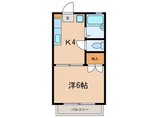 ハイツカーメル【2階】の間取り