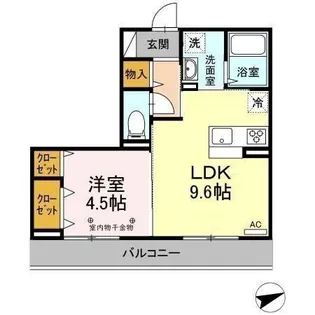D-room中町【2階】の間取り