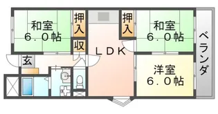 五月が丘スイートハイツ【3階】の間取り