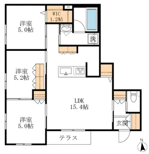 T’sハイム 碑文谷【1階】の間取り