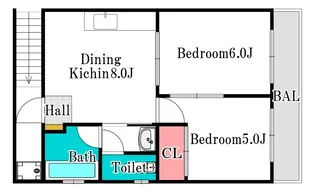 ウエストメゾン【1階】の間取り