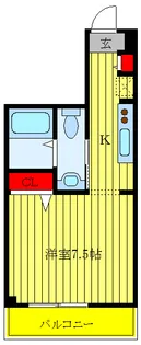 クロスコートナミキ【4階】の間取り
