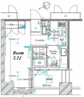 東京都港区芝浦1【マンション】の間取り