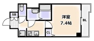 エスティライフ天王寺東【5階】の間取り