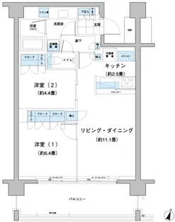 ガーデニエール砧レジデンス【5階】の間取り
