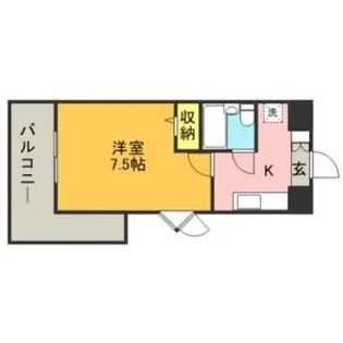 熊本県熊本市中央区九品寺2【マンション】の間取り