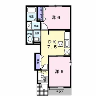 鹿児島県鹿児島市中山町【アパート】の間取り