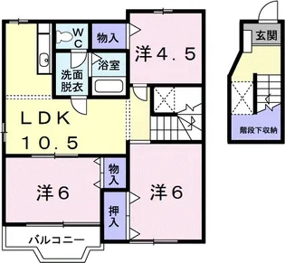 神奈川県平塚市東真土3【アパート】の間取り