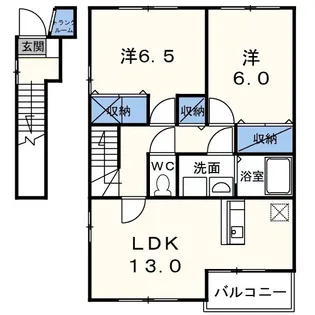 ボム・コリーヌ【2階】の間取り