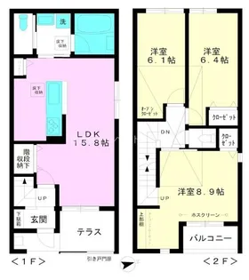 東京都杉並区高井戸東3【一戸建】の間取り