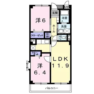 フローラム パレス【2階】の間取り