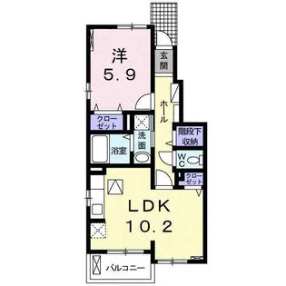 アルモニー ヒル【1階】の間取り