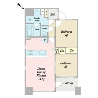 フォーリーフ南行徳【13階】の間取り