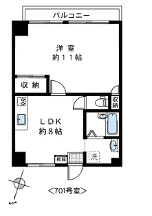 西荻サンケーマンション【7階】の間取り