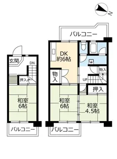 UR保見【6階】の間取り