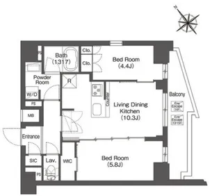 コンフォリア東大井II【13階】の間取り