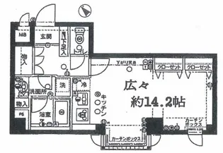 ユニロイヤル赤坂【1階】の間取り