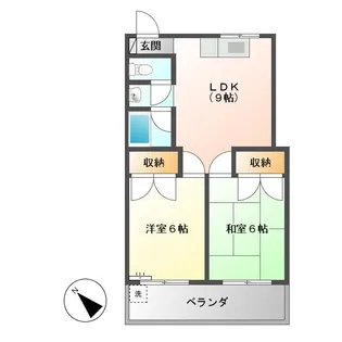 サンリッチ大矢知【3階】の間取り