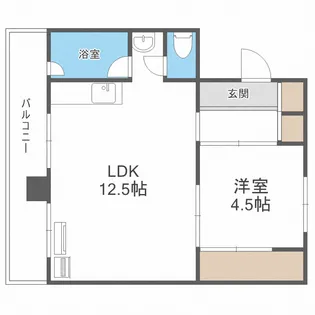 ビレッジハウス富丘1号棟【5階】の間取り