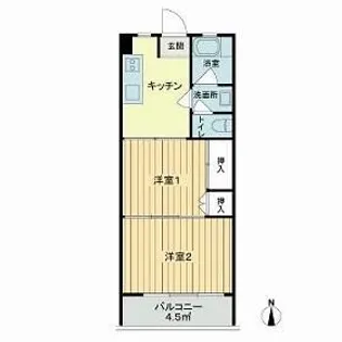 下落合グリーンパーク【3階】の間取り