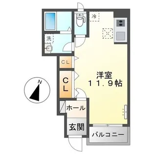 クレセントピアス【1階】の間取り