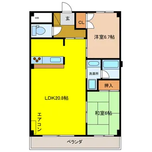 サンレジデンス藤江【2階】の間取り
