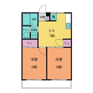 ハイマートオルト三ツ境【1階】の間取り