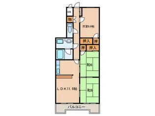 フレスカ野畑【3階】の間取り