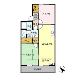 ラ・フランセ 弐番館【2階】の間取り