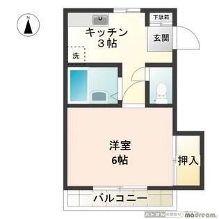 石橋ハイツ【2階】の間取り