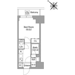 コンフォリア・リヴ横浜平沼【7階】の間取り