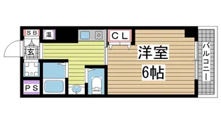 中山手ミオ壱番館【4階】の間取り