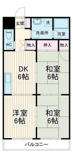 前島マンション【1階】の間取り