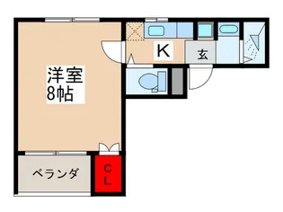 ウエスト・セリ-ズビル【2階】の間取り