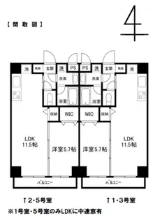 ピュアコート医大南【3階】の間取り