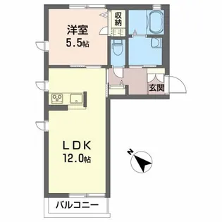 シャーメゾン泉【1階】の間取り