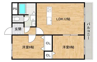みどりコーポラス1号棟【1階】の間取り